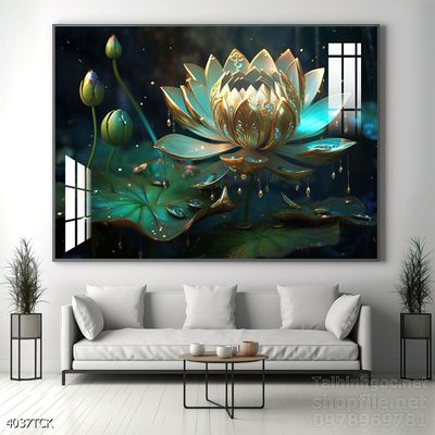 Tranh cá chép hoa sen cực đẹp