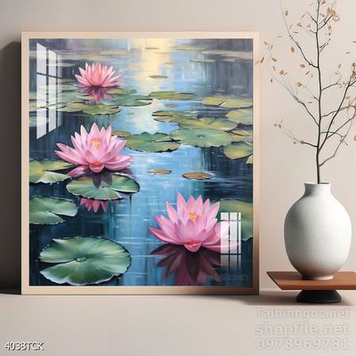 Tranh cá chép hoa sen treo tường mang nhiều ý nghĩa