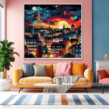 Tranh cô gái phong cách nghệ thuật decor trang trí tường