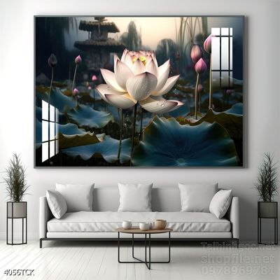 Tranh cá chép hoa sen treo tường mang nhiều ý nghĩa