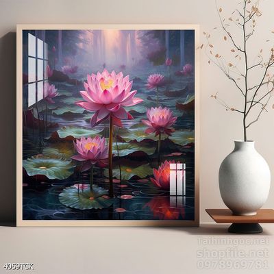 File tranh cá chép hoa sen mẫu mới nhất