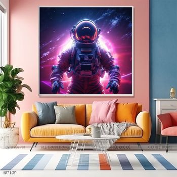 Tranh nghệ thuật phi hành gia treo tường