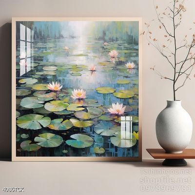 Tranh cá chép hoa sen đẹp mang nhiều ý nghĩa