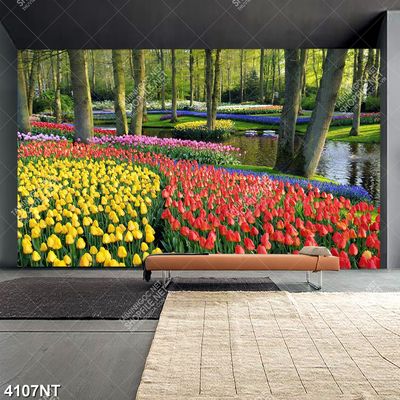 Tranh khu vườn hoa khoe sắc