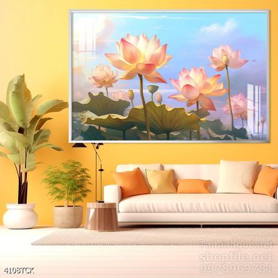 Tranh cá chép hoa sen cực đẹp