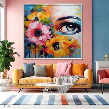 Tranh decor trang trí quán cafe nghệ thuật hiện đại