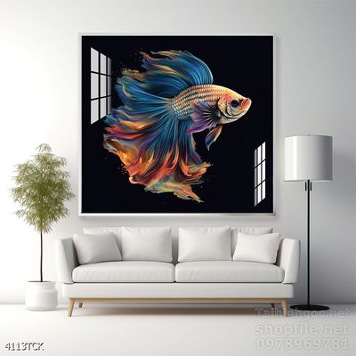 Tranh cá chép hoa sen đẹp mang nhiều ý nghĩa