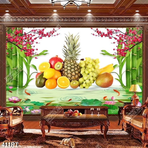 Tranh tài lộc mâm ngũ quả và cá chép đẹp nhất