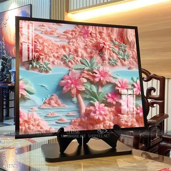 Tranh phong cách nghệ thuật trang trí tường quán cà phê