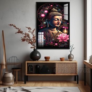 Tranh tranh trí tường phật giáo sang trọng