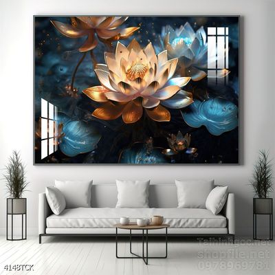 Tranh cá chép hoa sen đẹp mang nhiều ý nghĩa