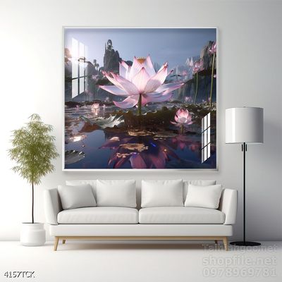 Tranh cá chép hoa sen đẹp mang nhiều ý nghĩa