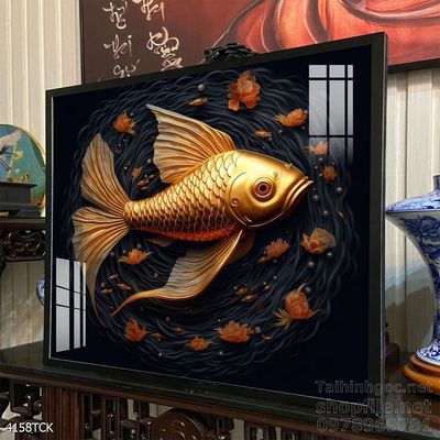 Tranh cá chép hoa sen