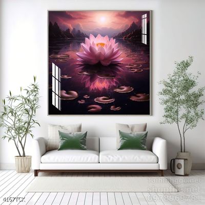 Tranh cá chép hoa sen