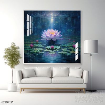 Tranh cá chép hoa sen đẹp mang nhiều ý nghĩa