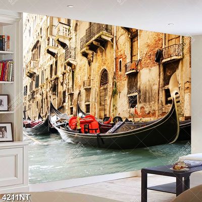 Tranh du lịch thành phố trên sông