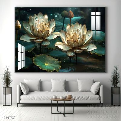 Tranh cá chép hoa sen cực đẹp