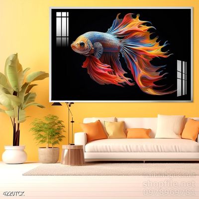 Tranh cá chép hoa sen