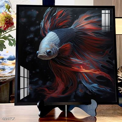 Tranh cá chép hoa sen treo tường mang nhiều ý nghĩa