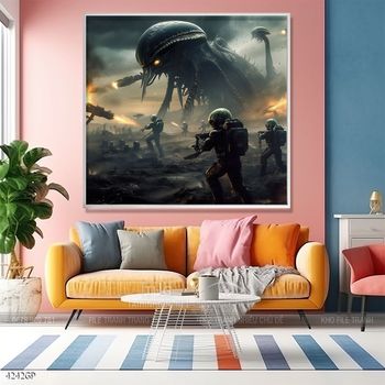 Tranh nghệ thuật phi hành gia treo trang trí tường