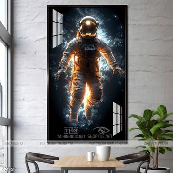 Tranh nghệ thuật phi hành gia treo tường