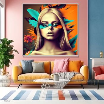 Tranh decor trang trí quán cafe nghệ thuật hiện đại