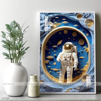 Tranh treo tường phi hành gia vũ trụ