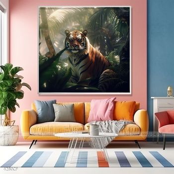 Tranh cô gái thổ dân trang trí quán cà phê