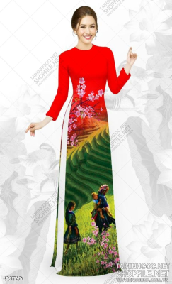 File tranh vải áo dài việt nam 428