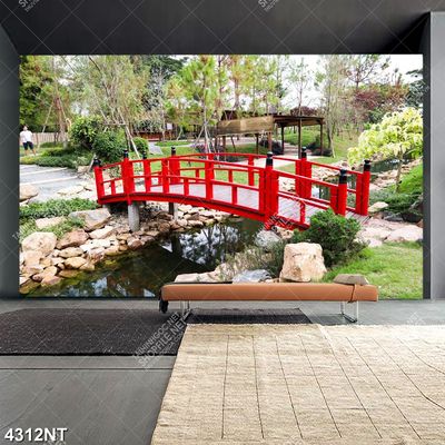 Tranh phong cảnh chiếc cầu đỏ