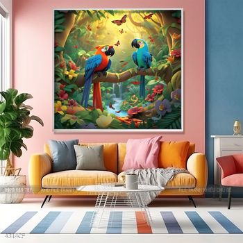 Tranh treo tường quán cafe, trà sữa đầy nghệ thuật