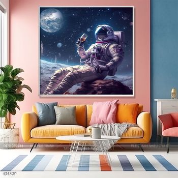 Tranh treo tường phi hành gia vũ trụ