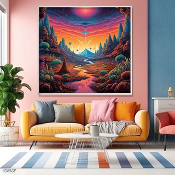 Tranh nghệ thuật phi hành gia treo trang trí tường