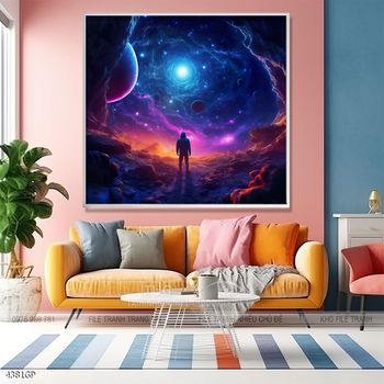 Tranh nghệ thuật phi hành gia treo tường