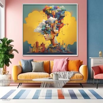 Tranh decor trang trí quán cafe nghệ thuật hiện đại