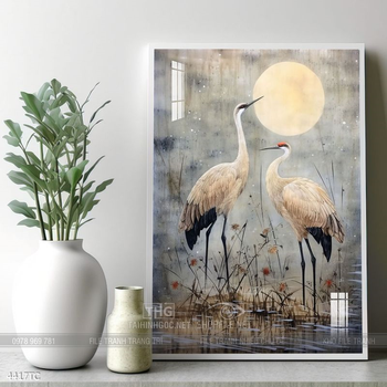 Tranh chim công hoa mẫu đơn đẹp và ý nghĩa