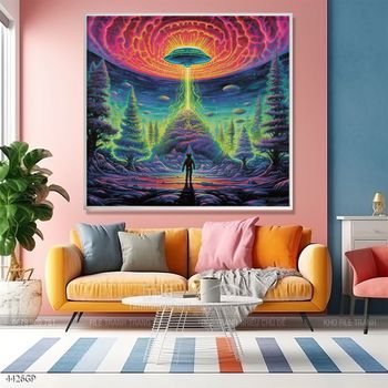 Tranh phi hành gia decor tường nhà