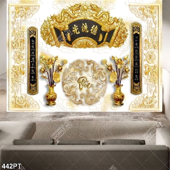 Tranh thờ chữ Phúc gắn tường