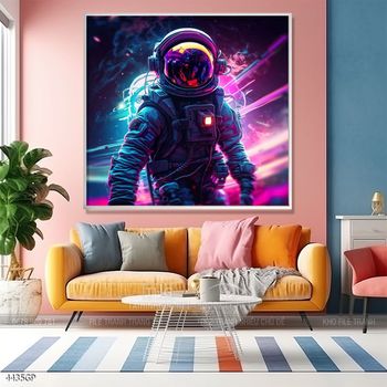 Tranh phi hành gia decor tường nhà