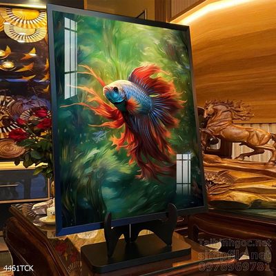 Tranh cá chép hoa sen cực đẹp