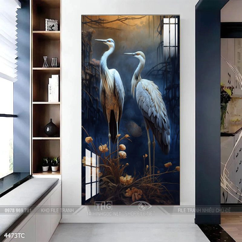 Tranh chim công hoa mẫu đơn đẹp và ý nghĩa