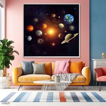 Tranh treo tường phi hành gia vũ trụ