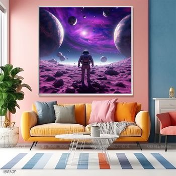 Tranh nghệ thuật phi hành gia treo trang trí tường