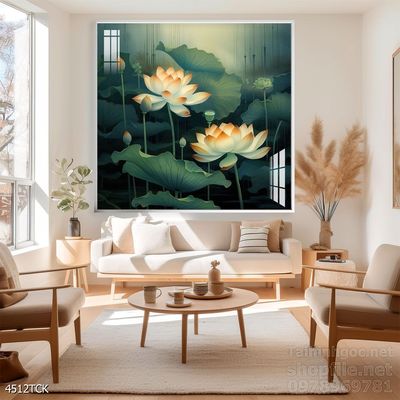 Tranh cá chép hoa sen treo tường mang nhiều ý nghĩa