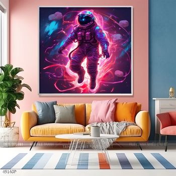Tranh nghệ thuật phi hành gia treo trang trí tường