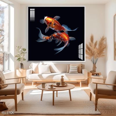 File tranh cá chép hoa sen mẫu mới nhất