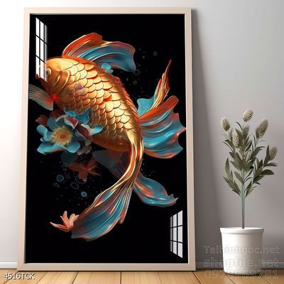 Tranh cá chép hoa sen đẹp mang nhiều ý nghĩa