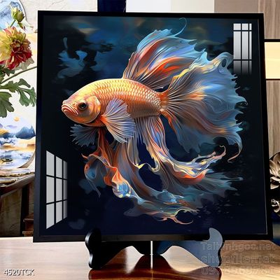 Tranh cá chép hoa sen treo tường mang nhiều ý nghĩa