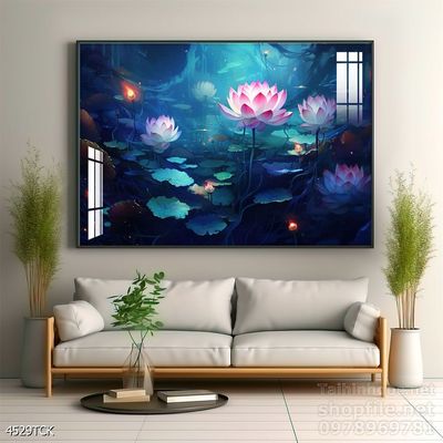 Tranh cá chép hoa sen treo tường mang nhiều ý nghĩa