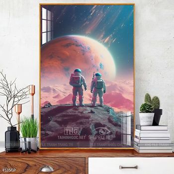 Tranh nghệ thuật phi hành gia treo tường